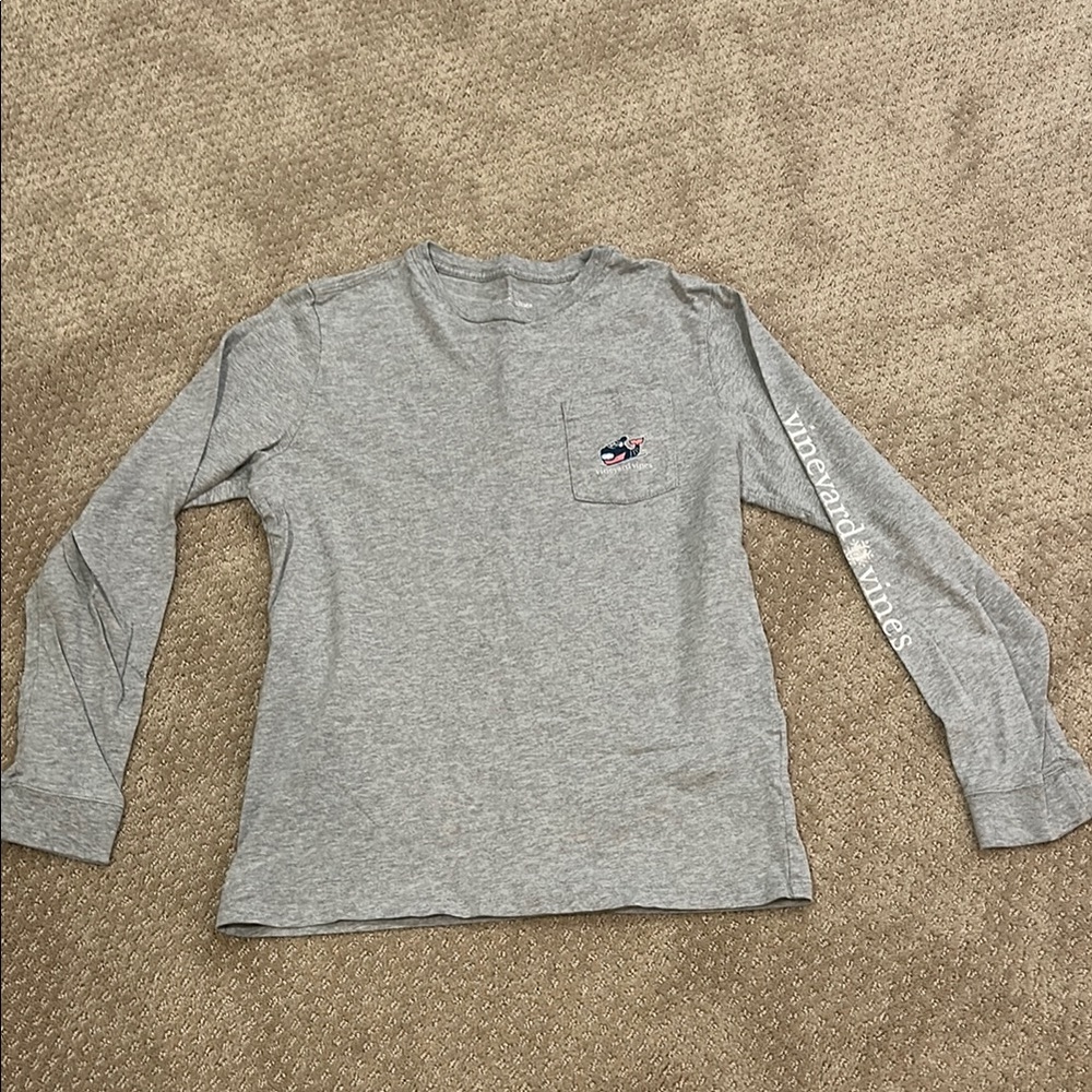 Vineyard Vines Heather Gray Long Sleeve Tee